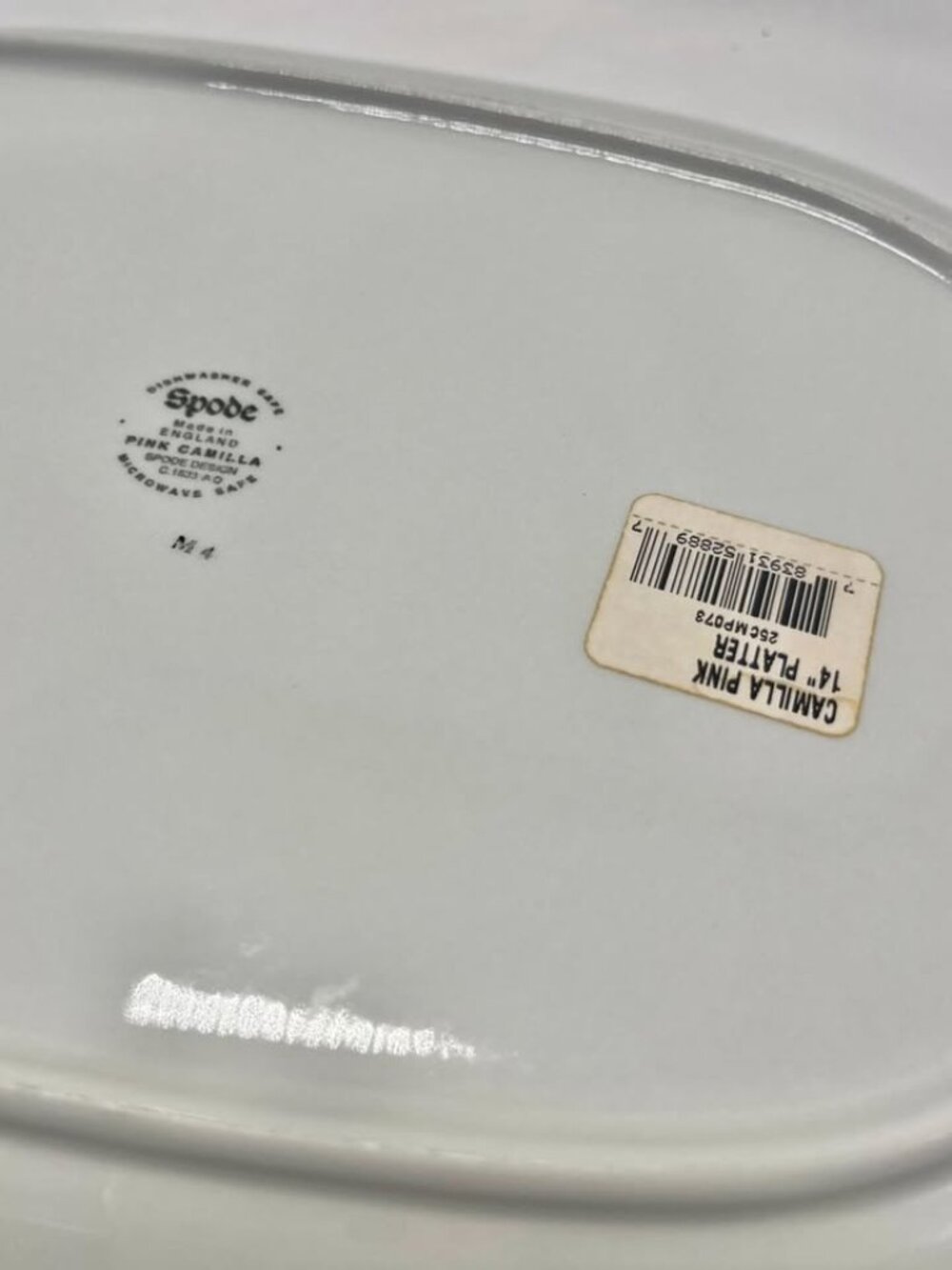 Vintage 14" Spode Pink Camilla Earthenware Oval Serving Platter - Picture 6 of 6